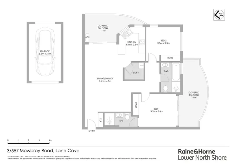 Floorplan of Homely apartment listing, 3/557 Mowbray Road, Lane Cove NSW 2066