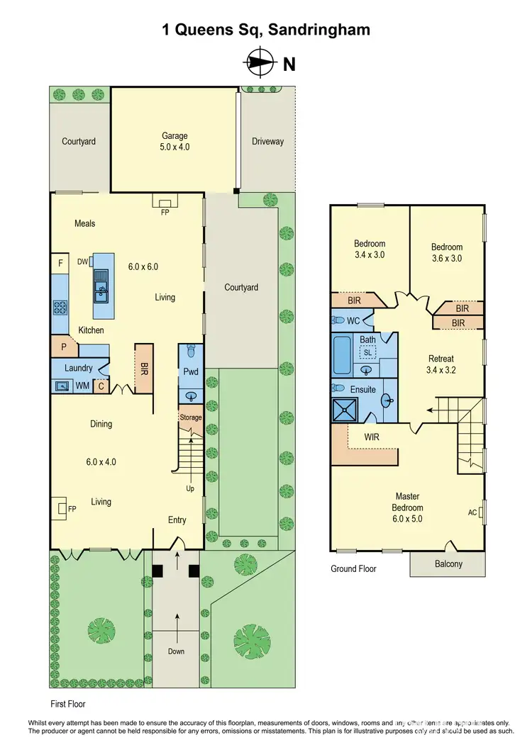 Floorplan of Homely townhouse listing, 1 Queens Square, Sandringham VIC 3191