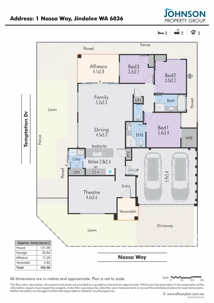 Floorplan of Homely house listing, 3/28 Nassa Way, Jindalee WA 6036