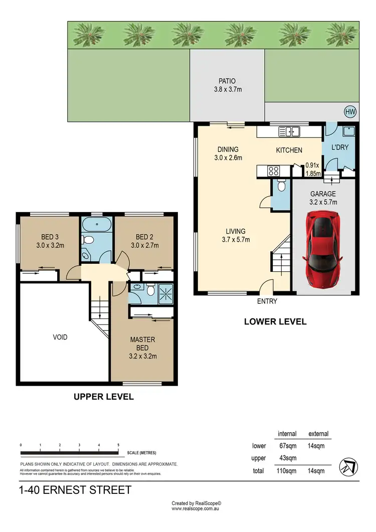 Floorplan of Homely townhouse listing, 1/40 Ernest Street, Morningside QLD 4170