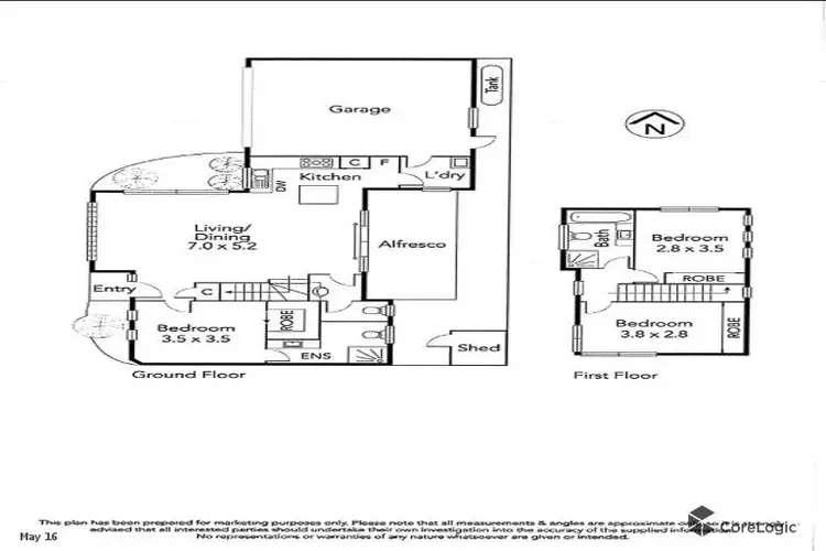 Floorplan of Homely townhouse listing, 2/131 Blyth Street, Altona VIC 3018