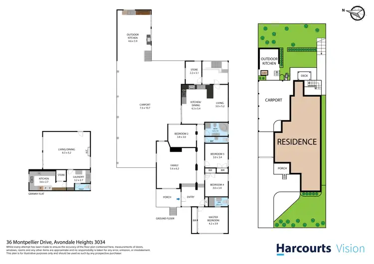 Floorplan of Homely house listing, 36 Montpellier Drive, Avondale Heights VIC 3034