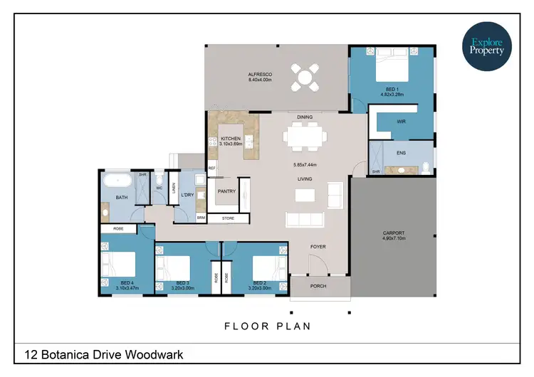Floorplan of Homely house listing, 12 Botanica Drive, Woodwark QLD 4802