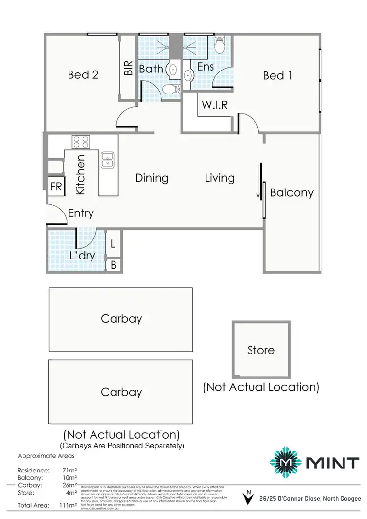 Floorplan of Homely apartment listing, 26/25 O'Connor Close, North Coogee WA 6163