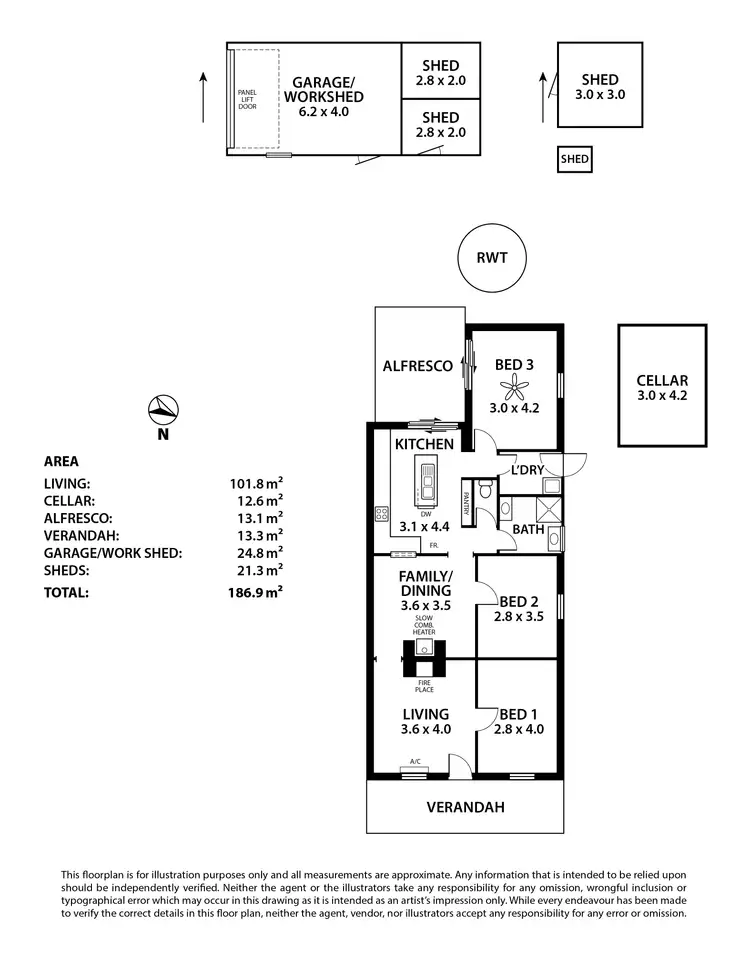 Floorplan of Homely house listing, 9 Commercial Road, Strathalbyn SA 5255