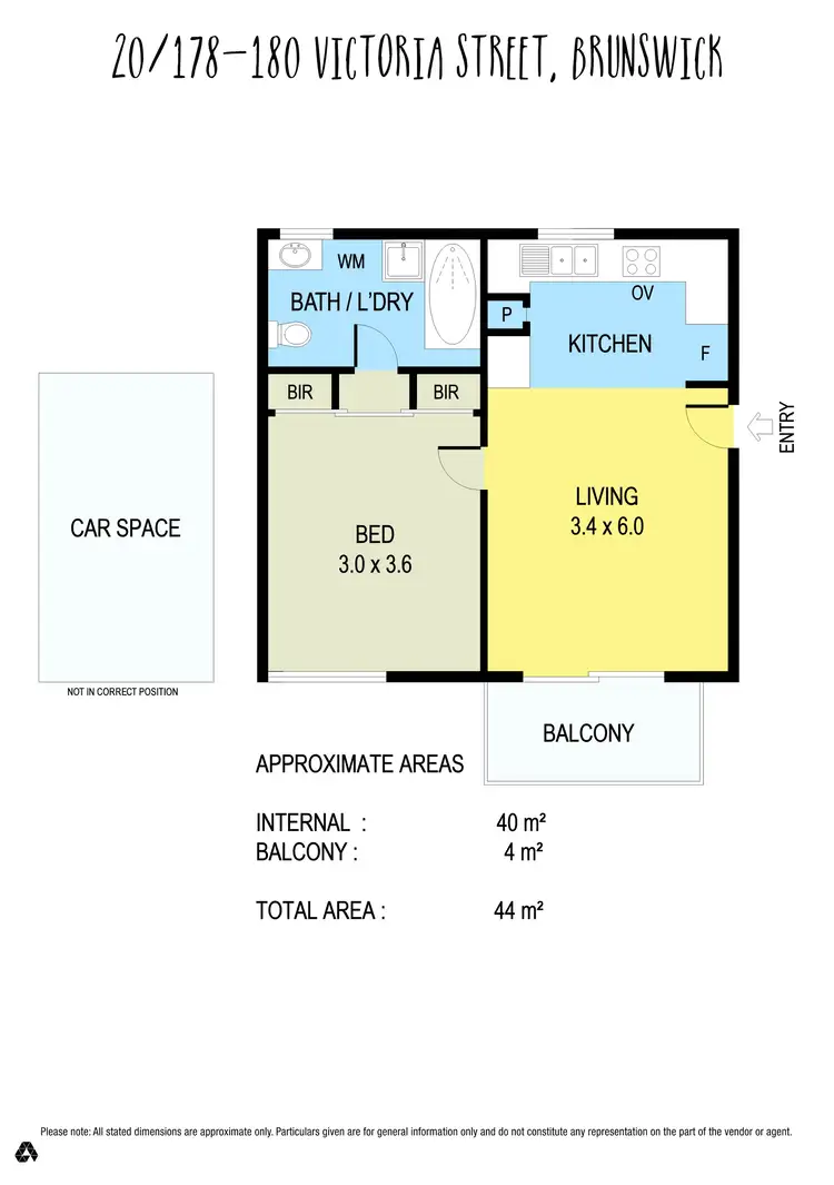 Floorplan of Homely apartment listing, 20/178-180 Victoria Street, Brunswick VIC 3056