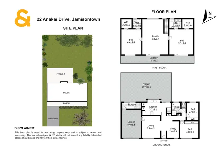 Floorplan of Homely house listing, 22 Anakai Drive, Jamisontown NSW 2750