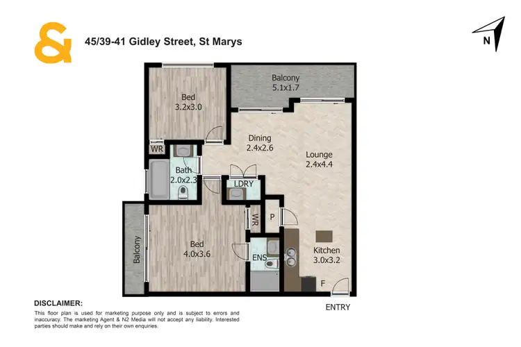 Floorplan of Homely apartment listing, 45/39-41 Gidley Street, St Marys NSW 2760
