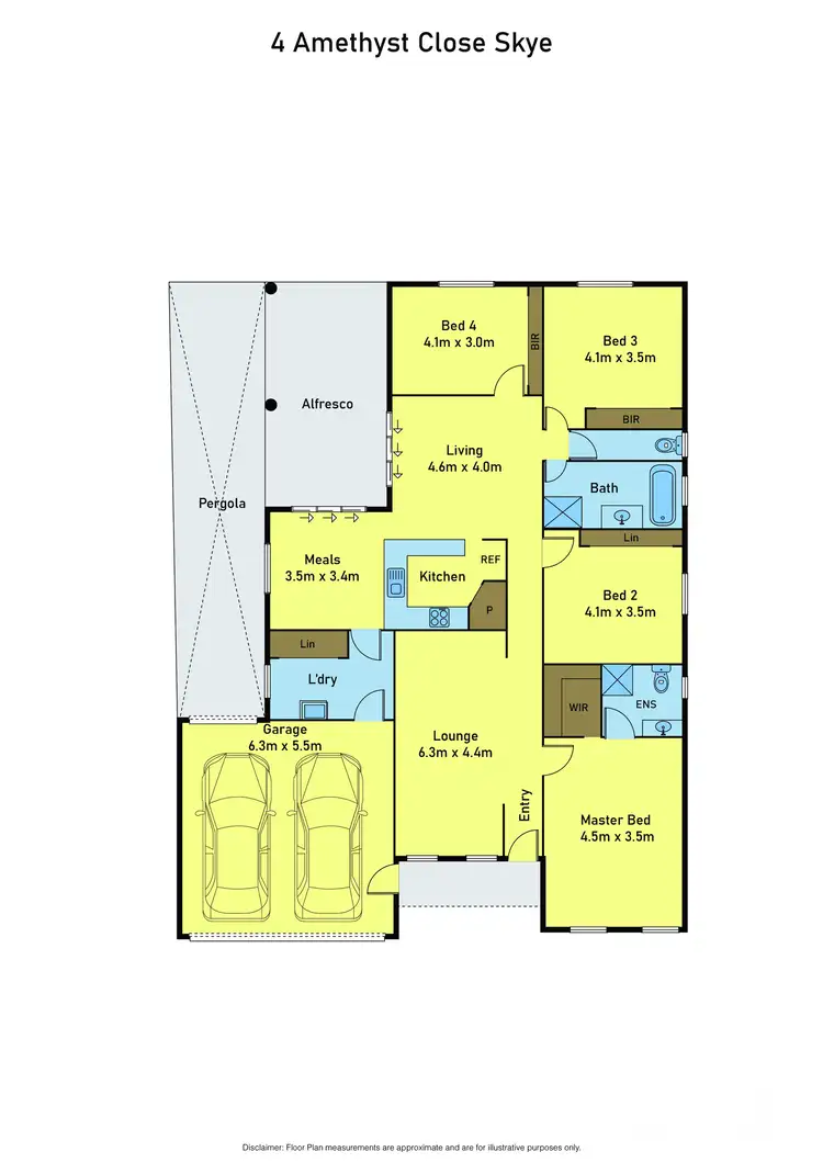 Floorplan of Homely house listing, 4 Amethyst Close, Skye VIC 3977