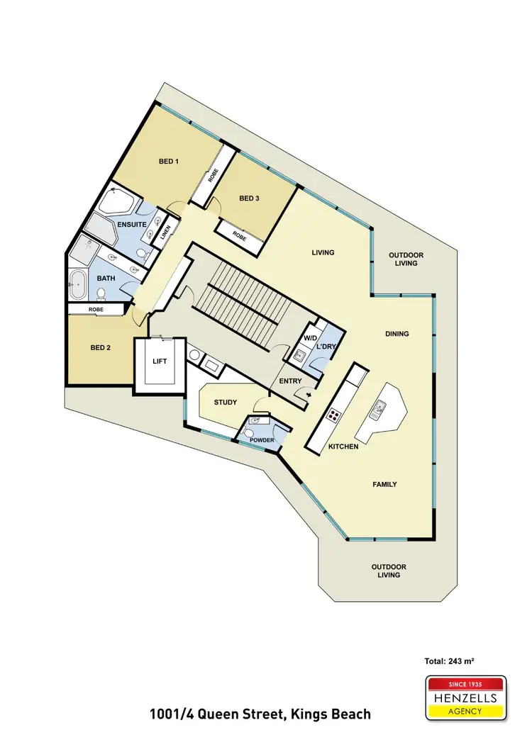 Floorplan of Homely unit listing, 1001/4 Queen Street, Kings Beach QLD 4551