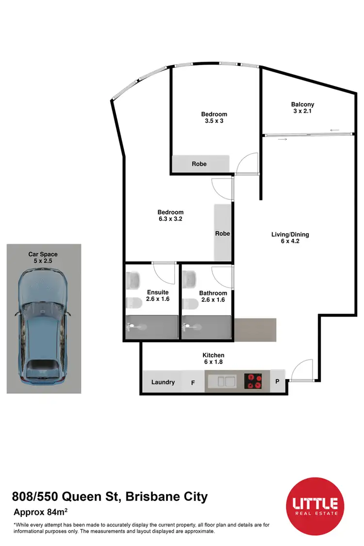 Floorplan of Homely apartment listing, 808/550 Queen Street, Brisbane City QLD 4000