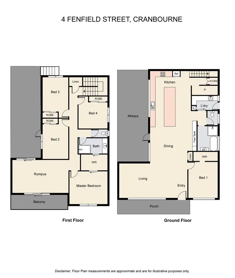 Floorplan of Homely house listing, 4 Fenfield Street, Cranbourne VIC 3977