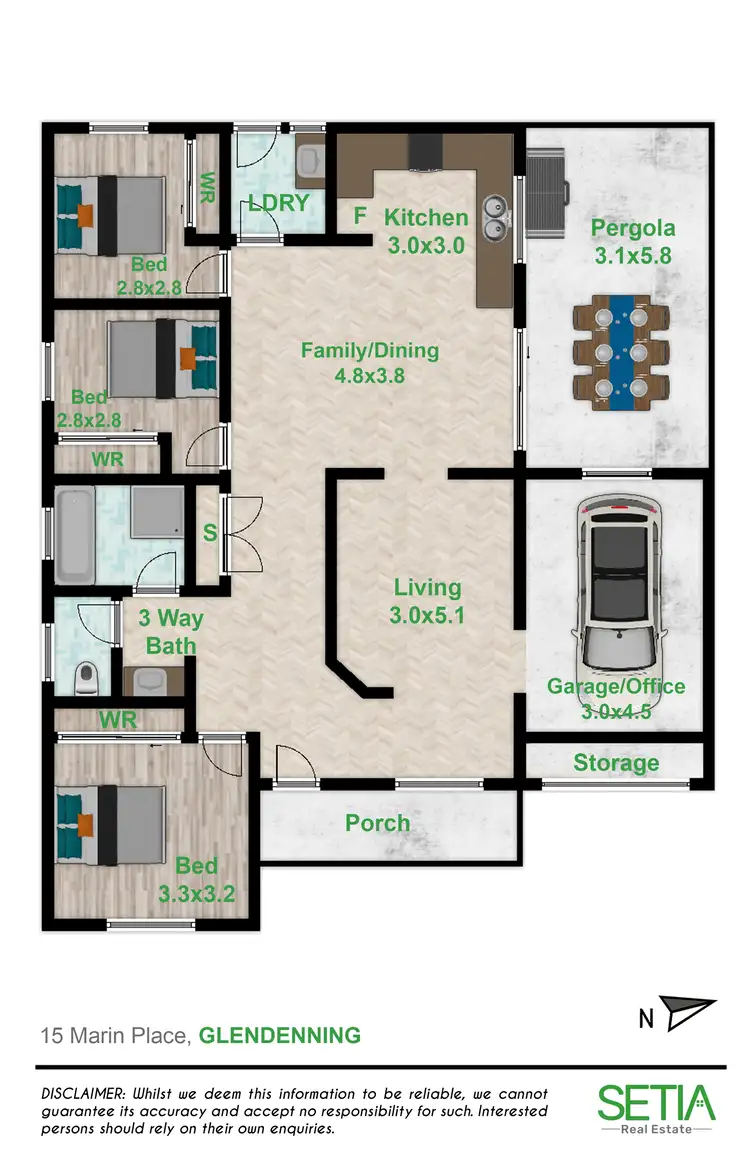 Floorplan of Homely house listing, 15 Marin Place, Glendenning NSW 2761