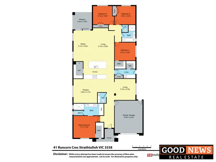 Floorplan of Homely house listing, 41 Runcorn Crescent, Strathtulloh VIC 3338