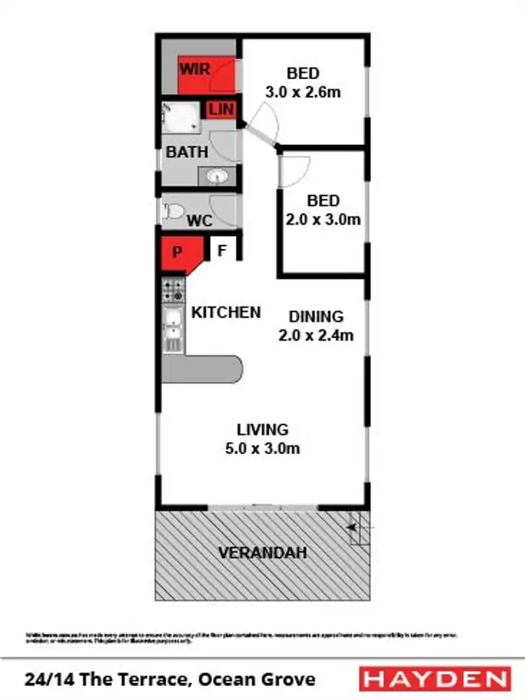 Floorplan of Homely unit listing, 24/14 The Terrace, Ocean Grove VIC 3226