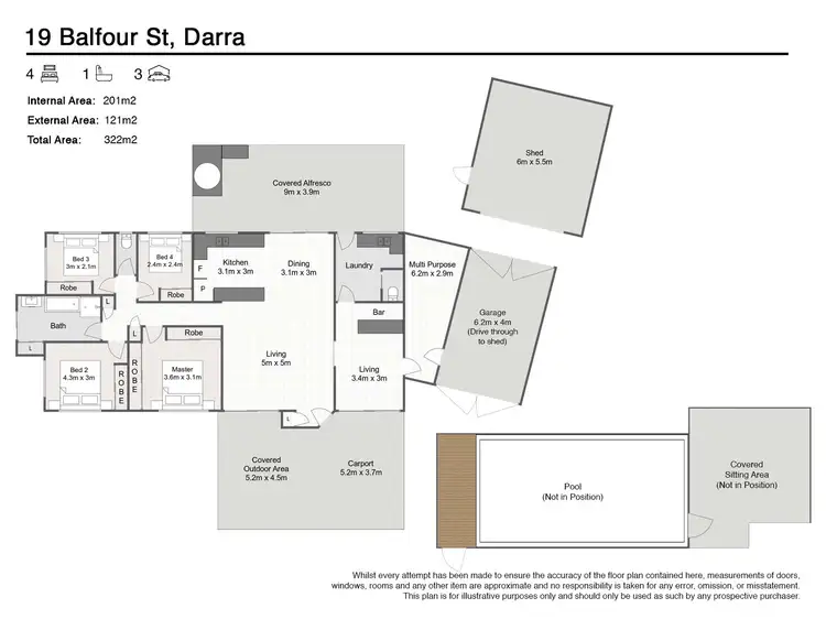 Floorplan of Homely house listing, 19 Balfour Street, Darra QLD 4076