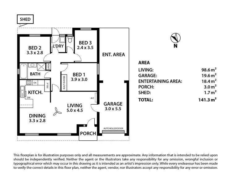 Floorplan of Homely unit listing, 2/25 Parker Avenue, Strathalbyn SA 5255