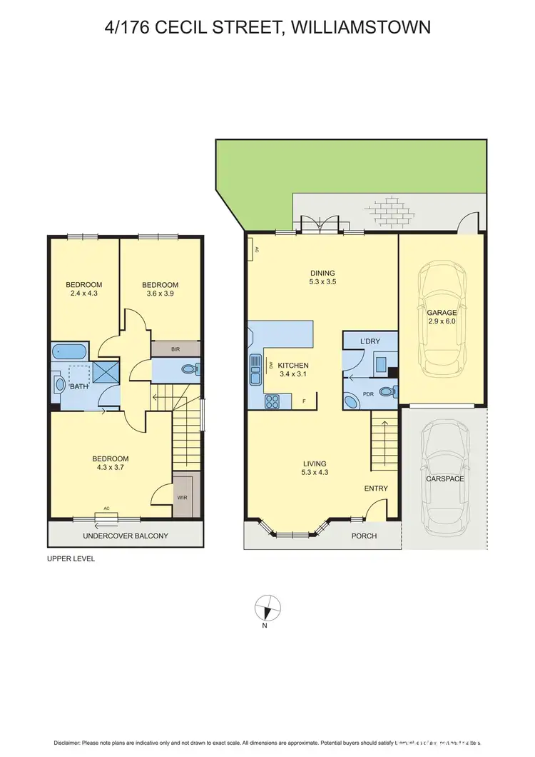 Floorplan of Homely townhouse listing, 4/176 Cecil Street, Williamstown VIC 3016