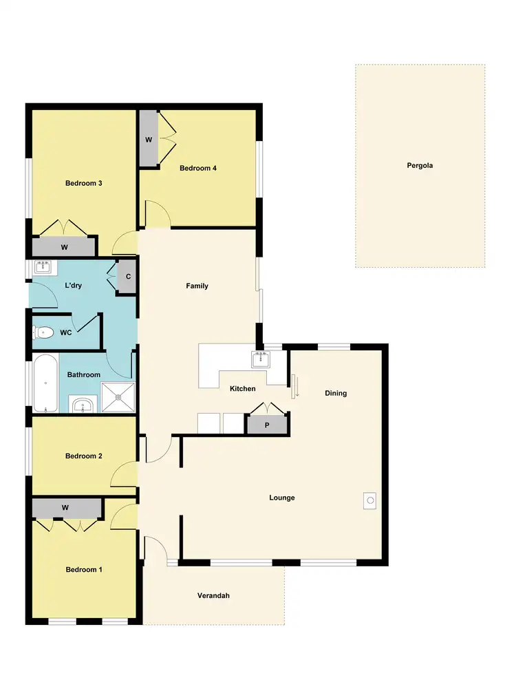Floorplan of Homely rural property listing, 2886 Geelong Road, Ballyrogan VIC 3375