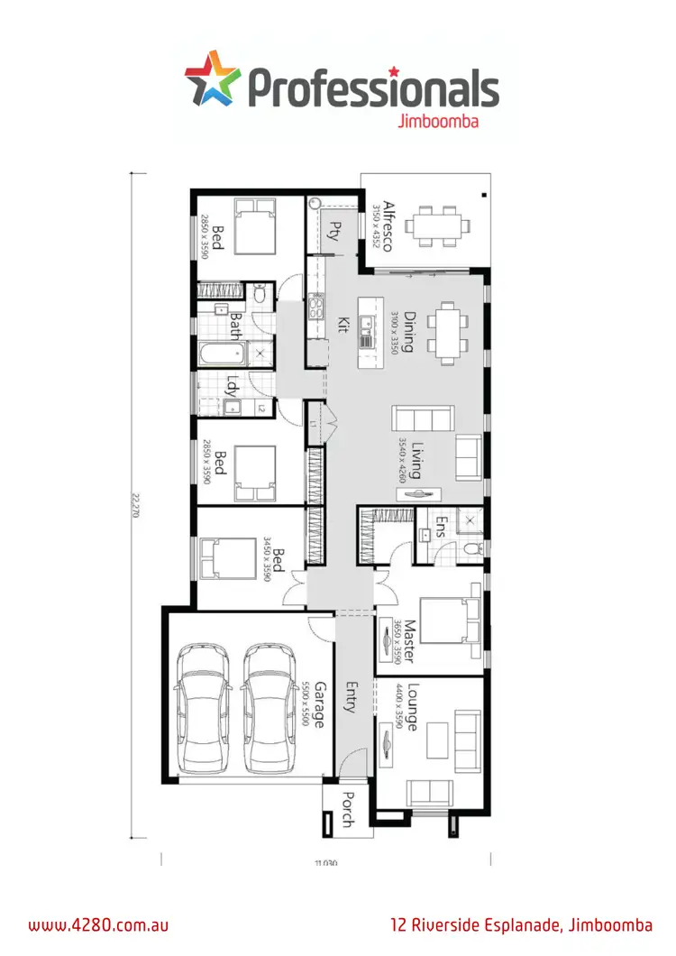 Floorplan of Homely house listing, 12 Riverside Esplanade, Jimboomba QLD 4280