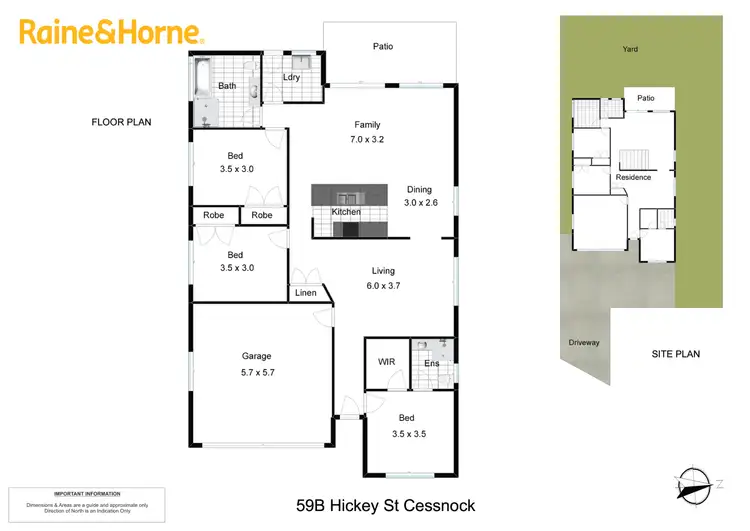 Floorplan of Homely house listing, 59b Hickey Street, Cessnock NSW 2325