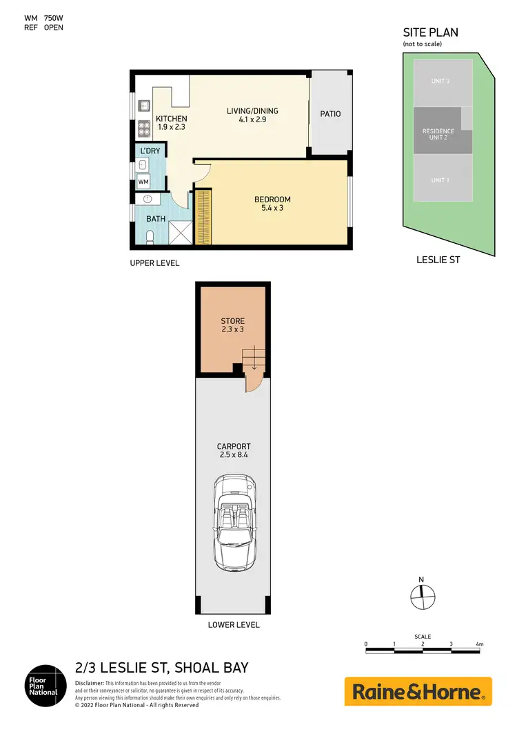 Floorplan of Homely unit listing, 2/3 Leslie Street, Shoal Bay NSW 2315
