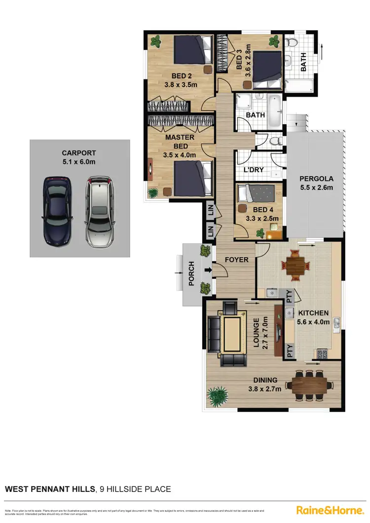 Floorplan of Homely house listing, 9 Hillside Place, West Pennant Hills NSW 2125