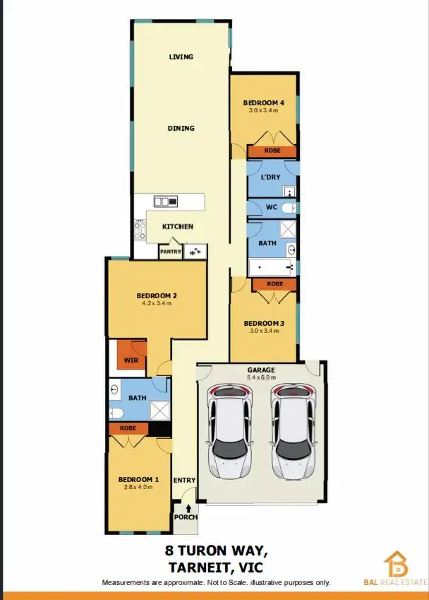 Floorplan of Homely house listing, 8 Turon Way, Tarneit VIC 3029