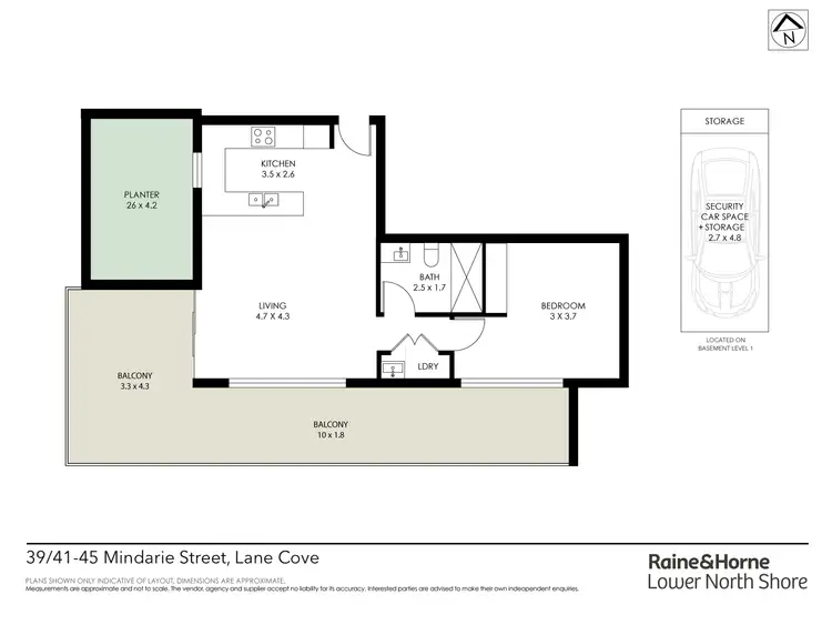 Floorplan of Homely apartment listing, 409/5 Mindarie Street, Lane Cove NSW 2066