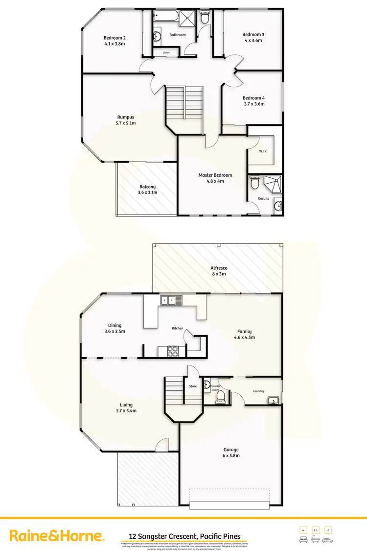 Floorplan of Homely house listing, 12 Sangster Crescent, Pacific Pines QLD 4211