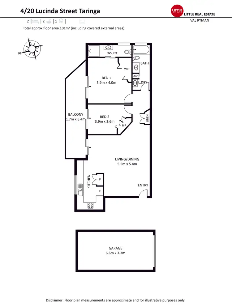 Floorplan of Homely unit listing, 4/20 Lucinda Street, Taringa QLD 4068