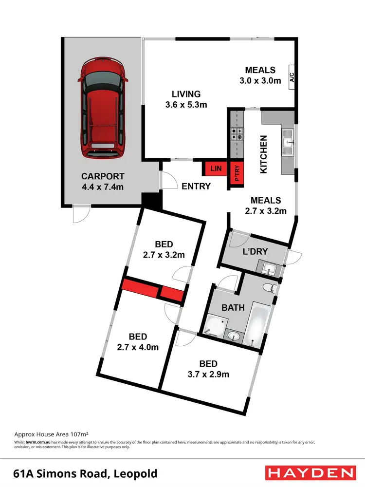 Floorplan of Homely house listing, 61A Simons Road, Leopold VIC 3224