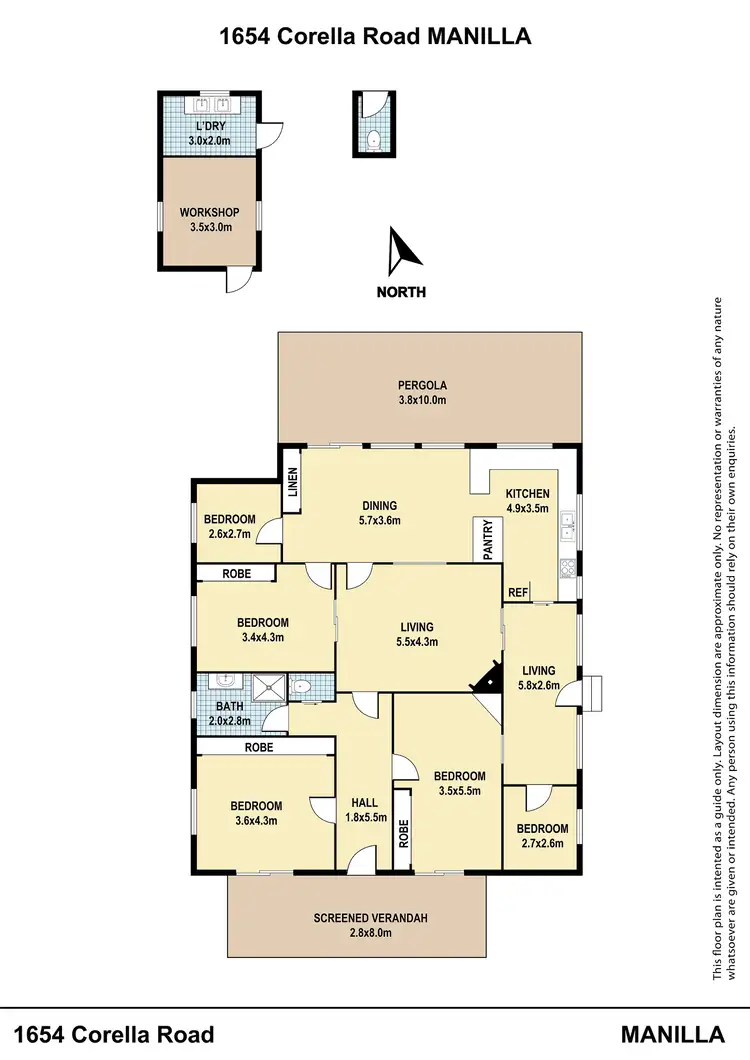 Floorplan of Homely rural property listing, "Corella" 1654 Corella Road, Manilla NSW 2346