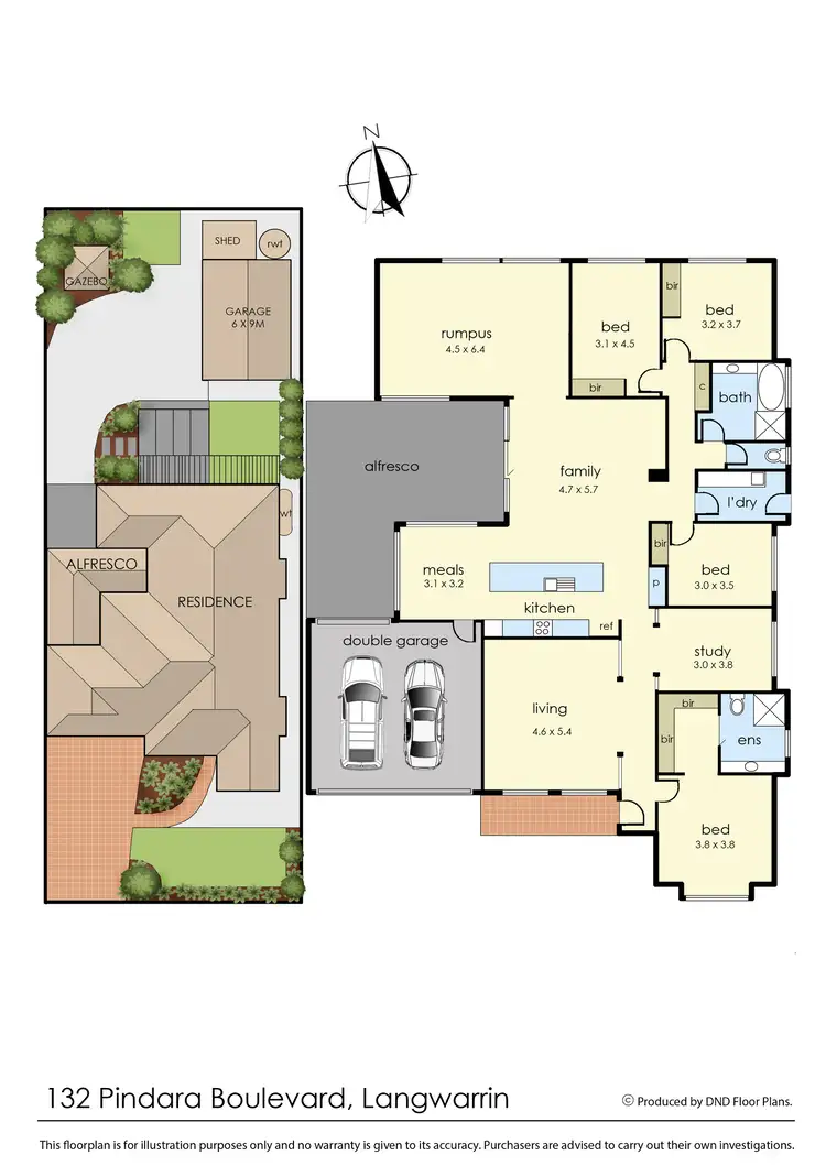 Floorplan of Homely house listing, 132 Pindara Boulevard, Langwarrin VIC 3910