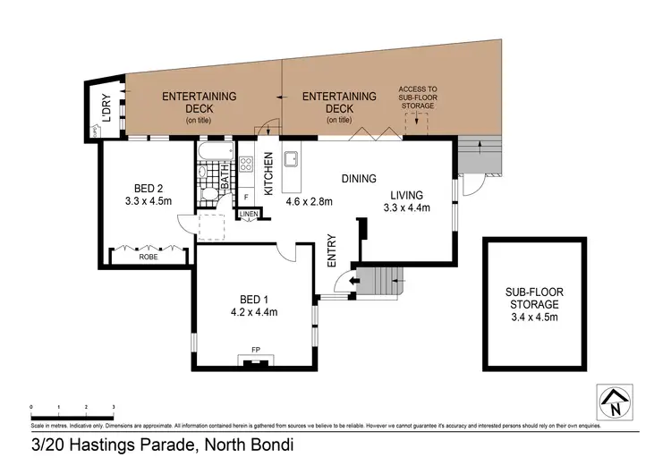 Floorplan of Homely apartment listing, 3/20 Hastings Parade, North Bondi NSW 2026