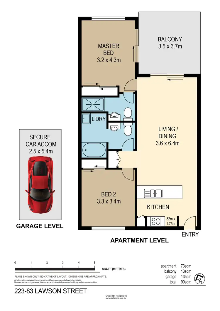 Floorplan of Homely unit listing, 223/83 Lawson Street, Morningside QLD 4170