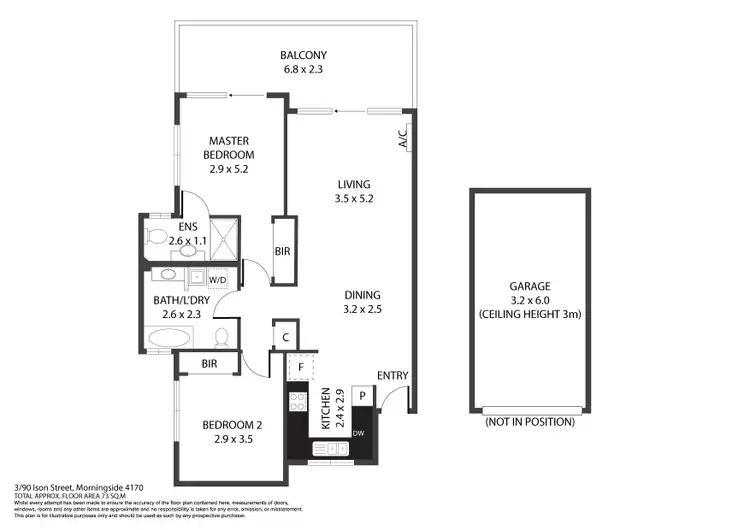 Floorplan of Homely unit listing, 3/90 Ison Street, Morningside QLD 4170