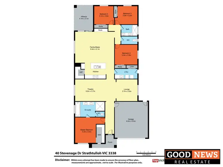 Floorplan of Homely house listing, 40 Stevenage Drive, Strathtulloh VIC 3338