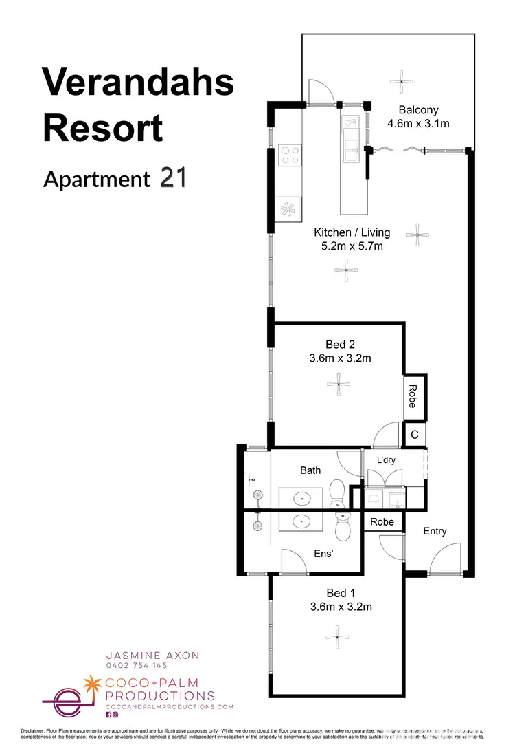 Floorplan of Homely unit listing, 21/7 Davidson Street (VERANDAH'S), Port Douglas QLD 4877