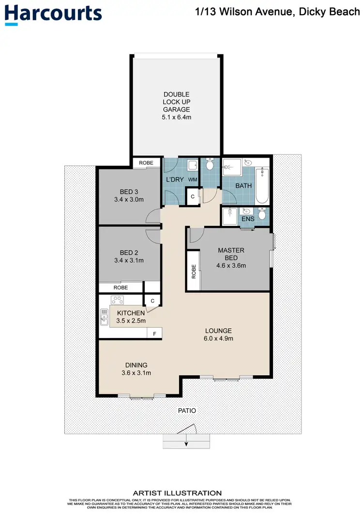 Floorplan of Homely unit listing, 1/13 Wilson Avenue, Dicky Beach QLD 4551