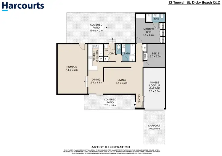 Floorplan of Homely house listing, 12 Teewah Street, Dicky Beach QLD 4551