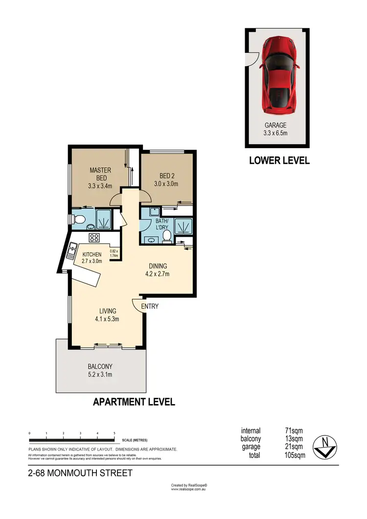 Floorplan of Homely unit listing, 2/68 Monmouth Street, Morningside QLD 4170