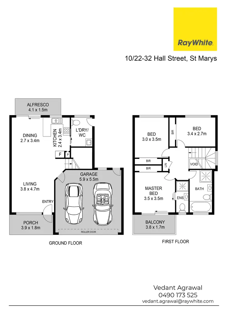 Floorplan of Homely townhouse listing, 10/22-32 Hall Street, St Marys NSW 2760