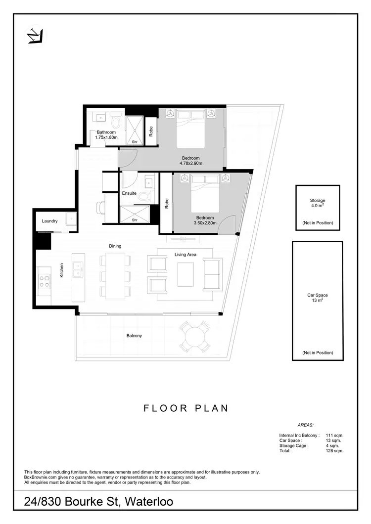 Floorplan of Homely apartment listing, 24/830 Bourke Street, Waterloo NSW 2017