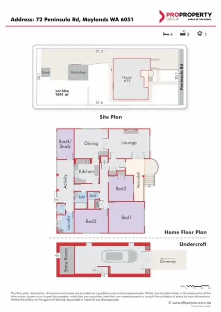 Floorplan of Homely house listing, 72 Peninsula Rd, Maylands WA 6051