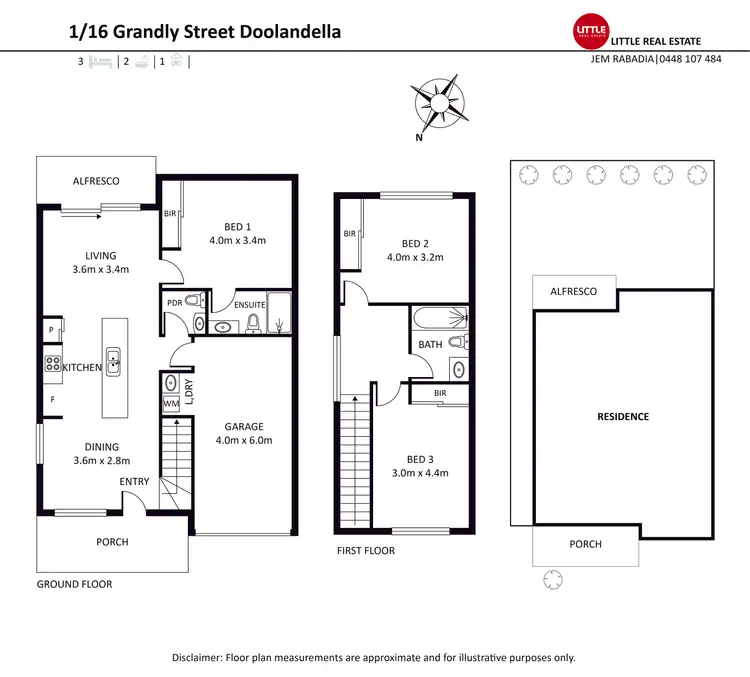 Floorplan of Homely unit listing, 1/16 Grandly Street, Doolandella QLD 4077