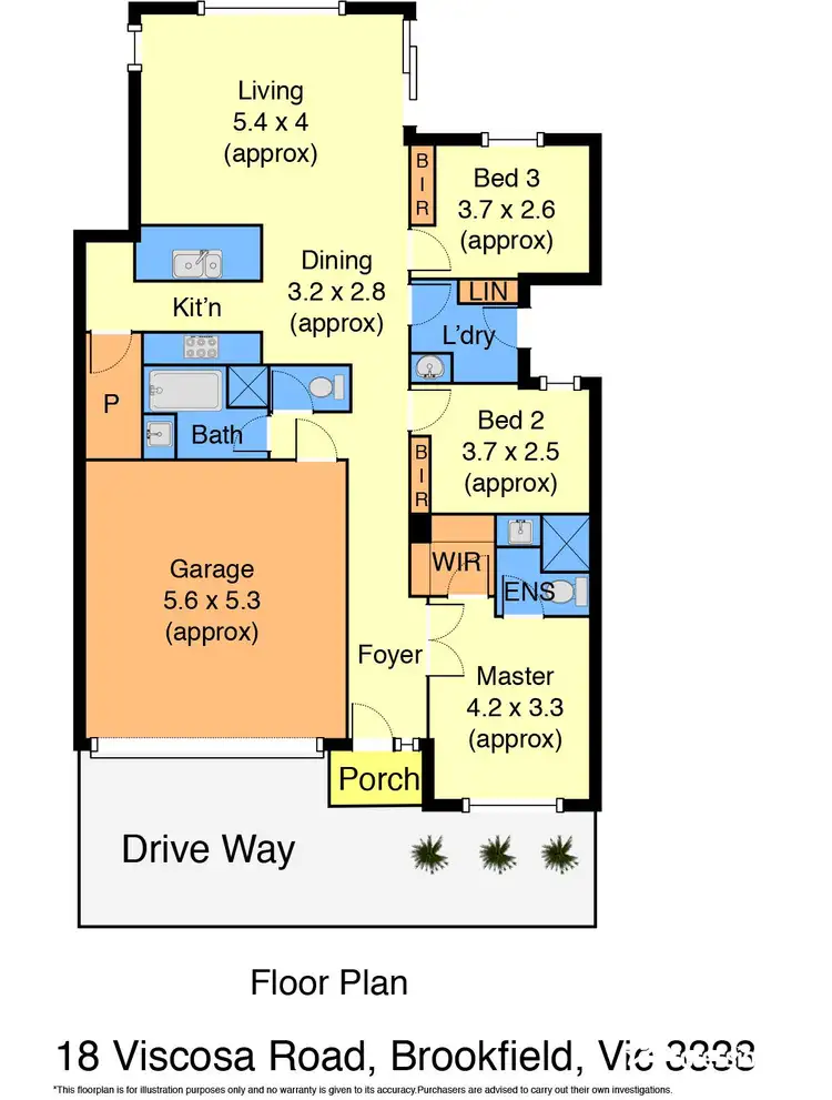Floorplan of Homely house listing, 18 Viscosa Road, Brookfield VIC 3338