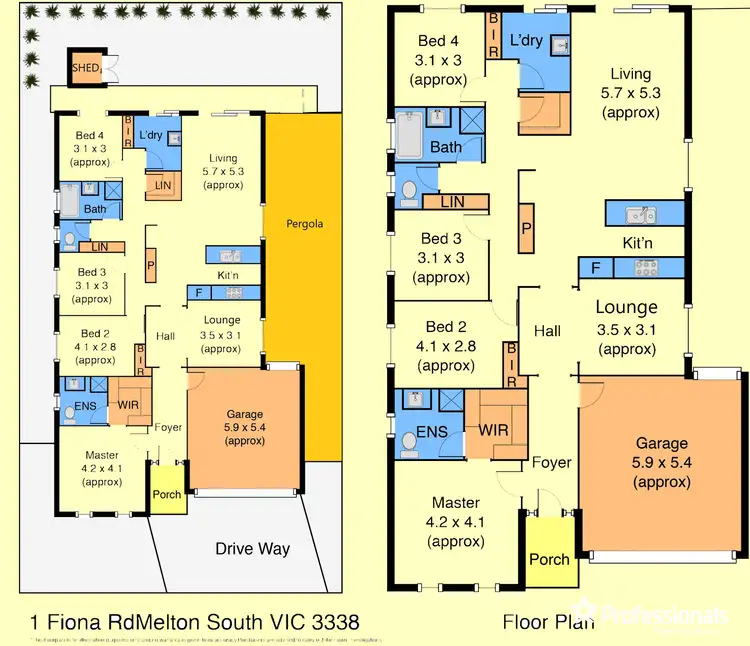 Floorplan of Homely house listing, 1 Fiona Road, Cobblebank VIC 3338