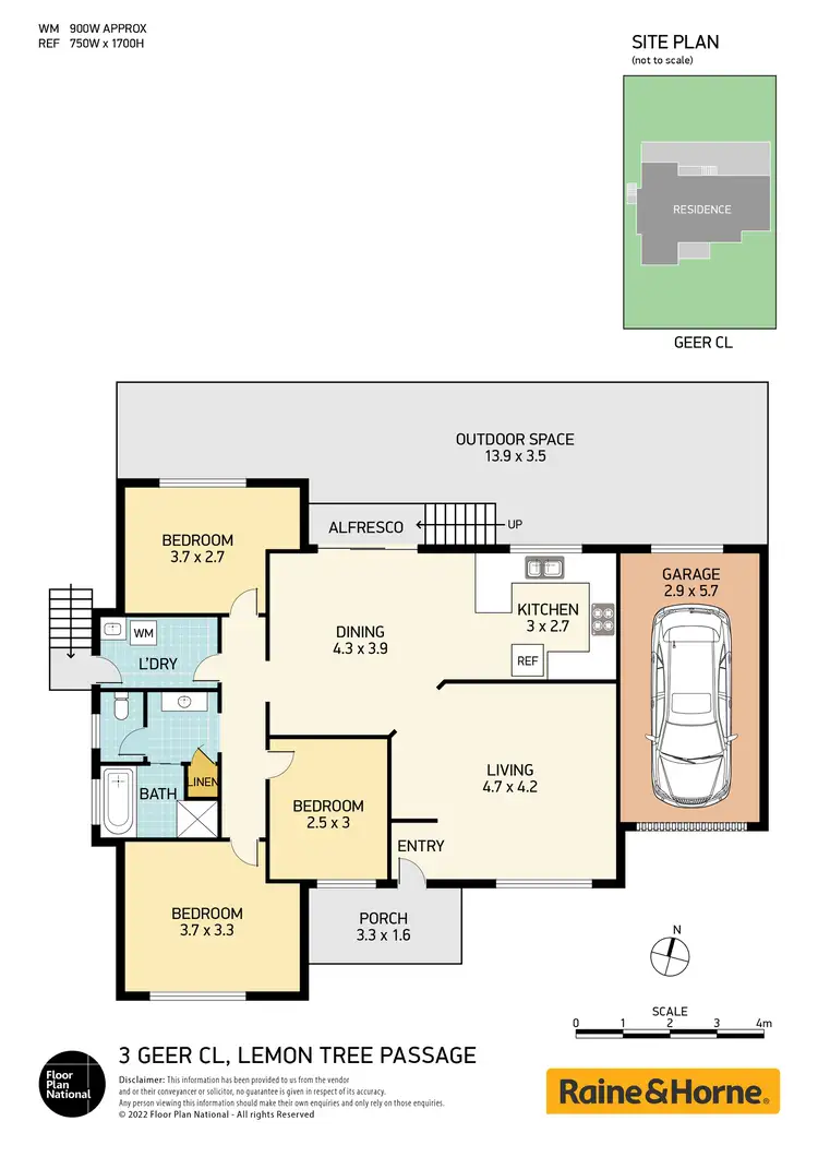 Floorplan of Homely house listing, 3 Geer Close, Lemon Tree Passage NSW 2319