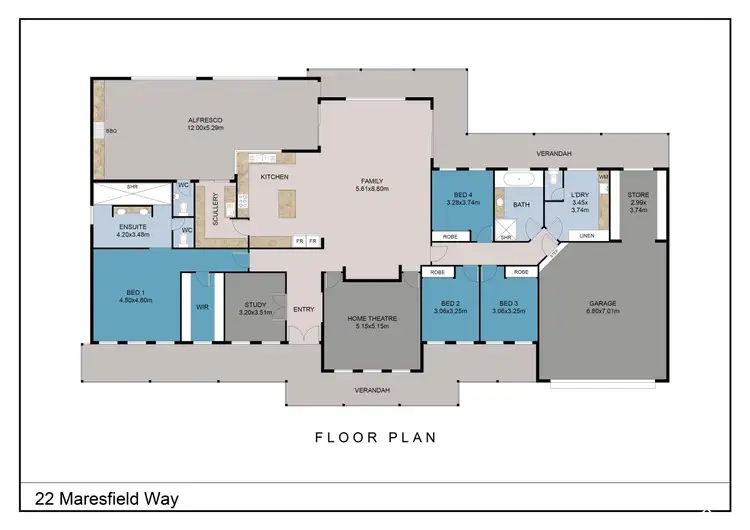 Floorplan of Homely house listing, 22 Maresfield Way, Cardup WA 6122